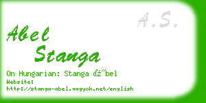 abel stanga business card